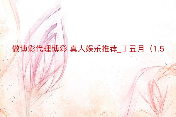 做博彩代理博彩 真人娱乐推荐_丁丑月（1.5